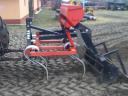 Faza 6 vibrocutter, 155 cm wide gruber, mounted with seed box, used in vineyard