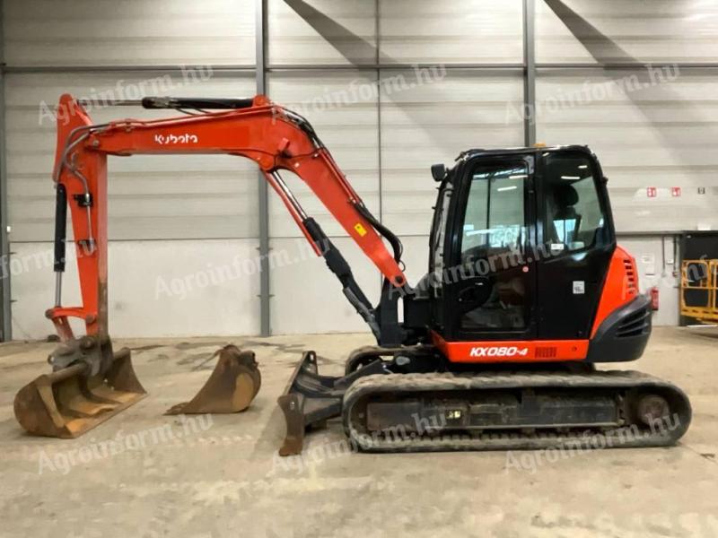 Kubota KX 080-4 Mini Kotró / 2016 / 3.237 üzemóra / Lízing 20%-tól