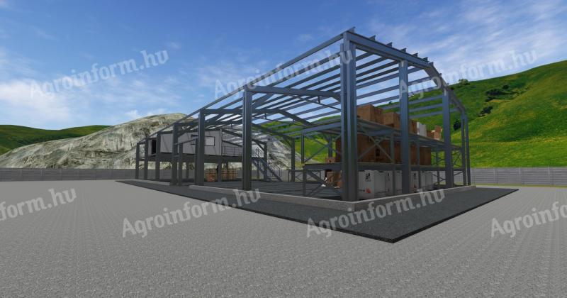 Steel structure design and construction - warehouses, halls, offices