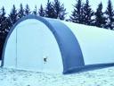 10 x 20 x 5 m basic white storage tent (semicircular curved)