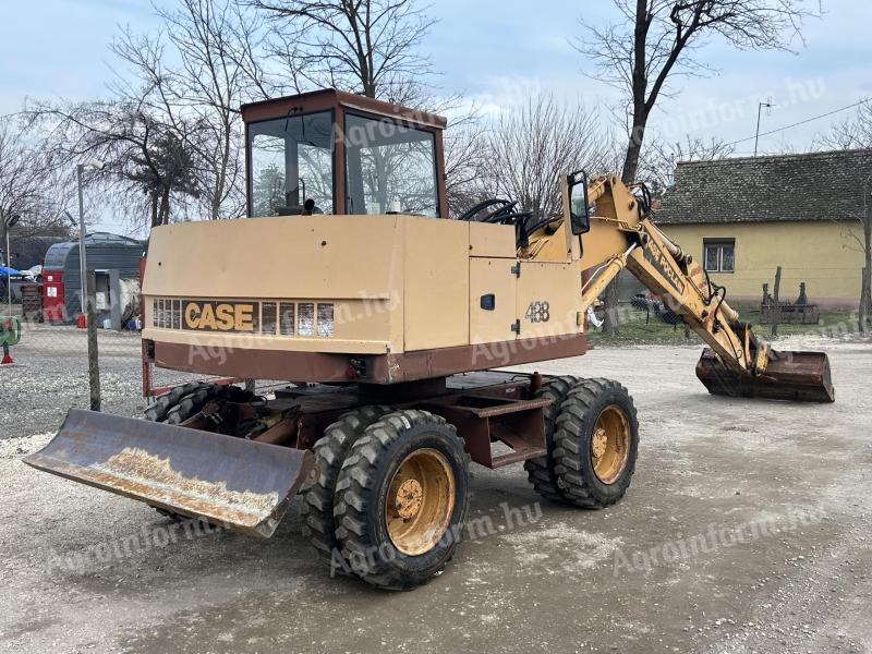 Case Poclain 488 backhoe-rotary loader with hydraulic brass bucket