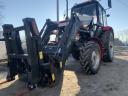 MTZ 82.1 BlackBull s sprednjim nakladalcem in dvigalom za bale