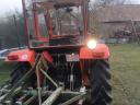 Kubota MU 4501 4x4 tractor with front loader and bale spike, with heated cab