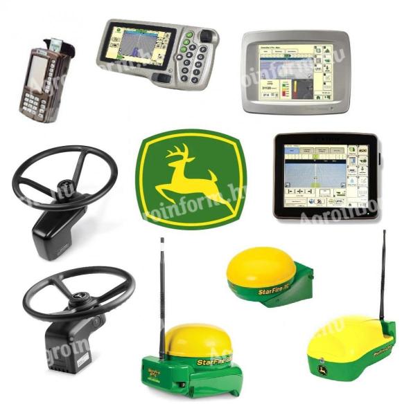 Monitor antén John Deere s automatickým řízením na volantu (ATU 300 GreenStar StarFire Display)