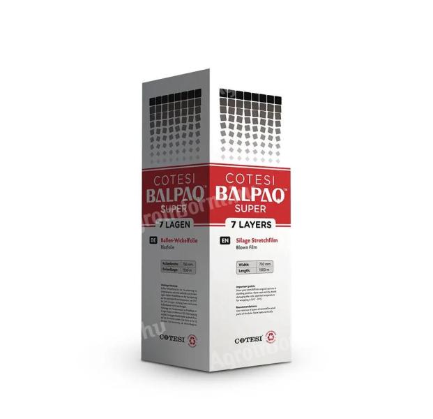 Cotesi Balpaq 7 ply white bale wrapping film, 750 mm x 0,025 m x 1500 m