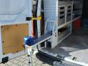 Van shelving system, vehicle equipment, mobile workshop