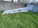 Semi roofed small shed frame, shed frame, iron frame, steel frame, garage, machine room, storage 4,5 x 20 m
