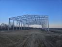 Hot-dip galvanized hall structure with 6-40 m span, with panels, with static plans