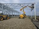 Hot-dip galvanized hall structure with 6-40 m span, with panels, with static plans