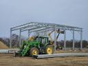 Hot-dip galvanized hall structure with 6-40 m span, with panels, with static plans