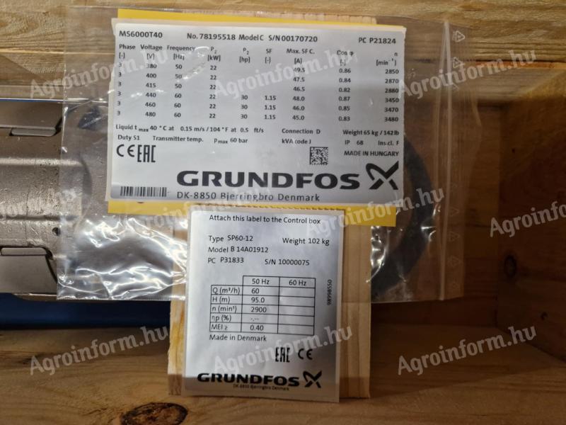 Grundfos SP60-12 deep well pump