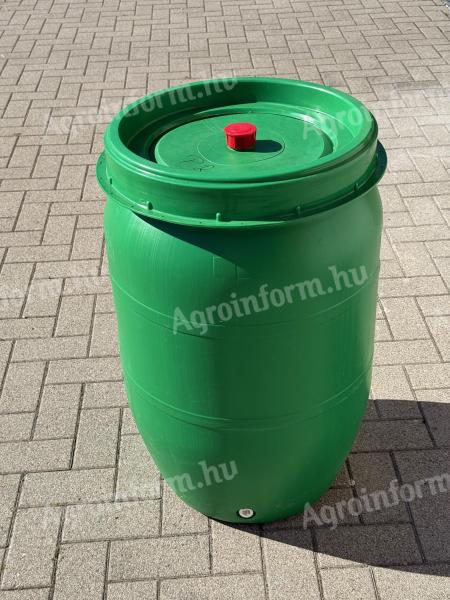 120 l plastic barrel with lid and lidding