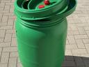 120 l plastic barrel with lid and lidding