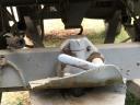 Trailer, tipper, HW6011, red number plate, technical, stronger chassis, 120 cm for transporting grain