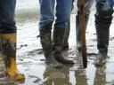 I'M LOOKING FOR LARGE USED RUBBER BOOTS AND PVC JACKETS FOR ARTISTIC USE