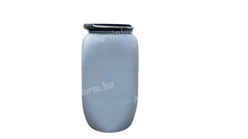 70 litre used, cleaned, removable plastic drum with bayonet lock, with lid