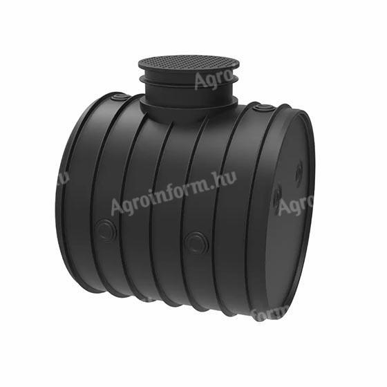 2500 l horizontal cylindrical tank with 30 cm ground cover