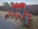 Row cultivator, 6-row, with folding fertiliser spreader