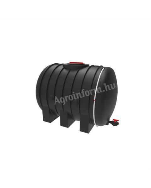 3,1 m³ - 3100 litre plastic skid mounted container with breakwater, spigot