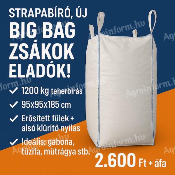 NOVÉ Big Bag bagy na prodej - 95x95x185 cm, nosnost 1200 kg, s otvorem na dně