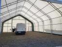 Predám skladovací stan v tvare domu s rozmermi 12,2 m × 24,4 m × 7,01 metra