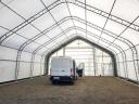 Predám skladovací stan v tvare domu s rozmermi 12,2 m × 24,4 m × 7,01 metra
