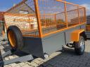 New, strong, welded trailer for sale in several sizes! Ready for immediate delivery, no need to wait