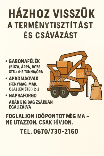 Donosimo čišćenje i vršidbu usjeva u vaš dom