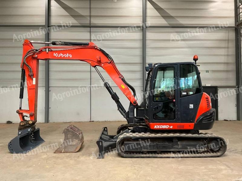 Kubota KX 080-4 / 2016 / 2 231 hours / Leasing from 20%