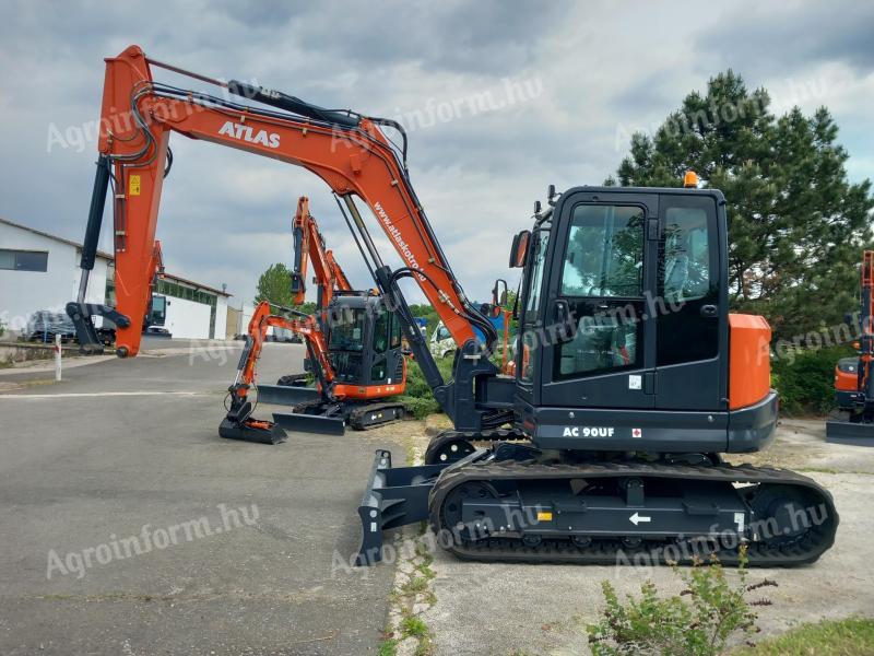 ATLAS AC 90 UF midi rotary excavator with rubber spring