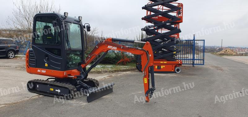 ATLAS AC 20F mini rotary excavator with rubber spring