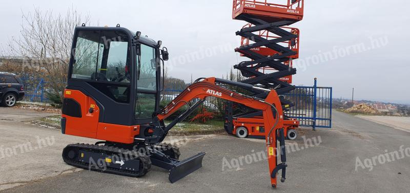 ATLAS AC 17F mini rotary excavator with rubber spring
