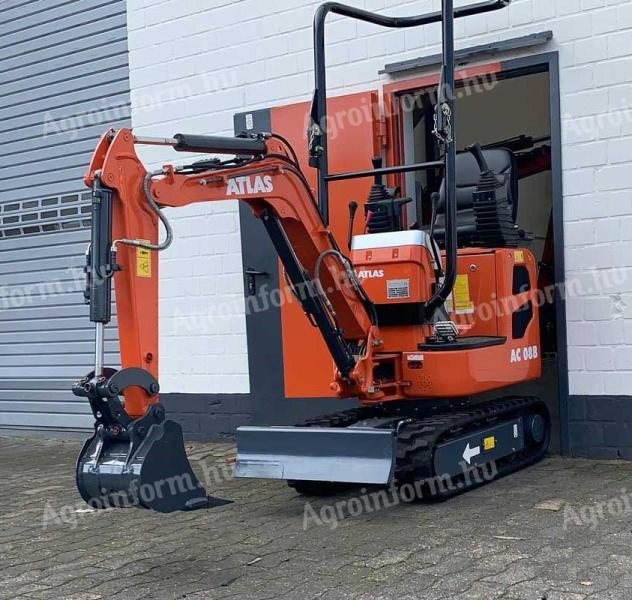 ATLAS AC 08 mini rotary excavator with rubber spring