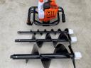 Earth drill Soil drill 73 cm³ / 6,3 HP Pit drill + 100, 200, 300 drill * Haina H-1901 *