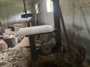 Band saw with longitudinal cutting table