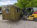 Stove, heatable, insulated lakhandi booth, container superstructure military military