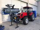 Solar panel cleaning adapter for tractor, wheel loader, skid steer loader, telescopic handler