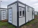 Black and white changing room container