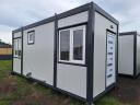 Black and white changing room container