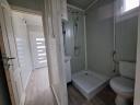 Black and white changing room container
