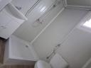 Black and white changing room container