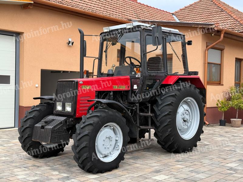 Belarus MTZ 892.2 tractor with wide straight and slow, factory turbo 92 hp engine, year 2012