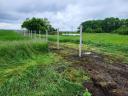 Zaunbau - Wildnetz - Maschendraht - Drahtgeflecht - Pfosten - Tor - Draht