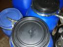 Used plastic barrels