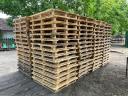 Used, heavy-duty wooden pallets