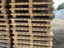 Used, heavy-duty wooden pallets