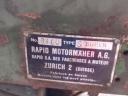 Malotraktor Vintage Rapid super se sekačkou a přívěsem, v provozuschopném stavu, benzínový