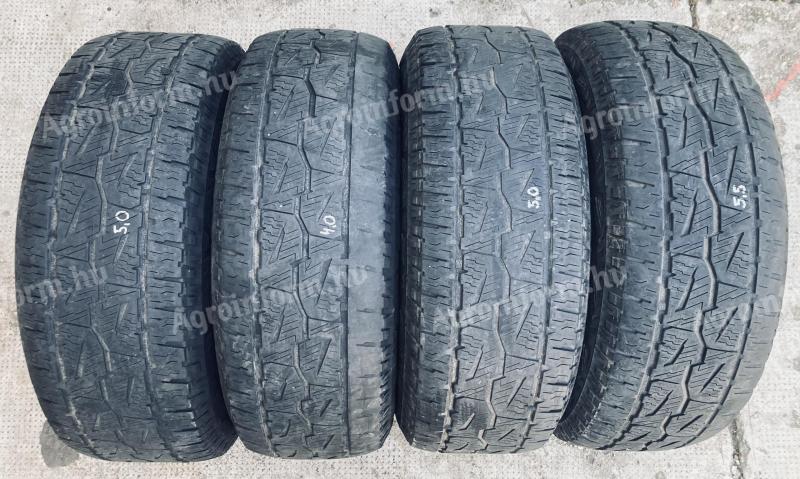 Prodajem set guma Bridgestone Dueler A/T 001 dimenzija 265/70 R15