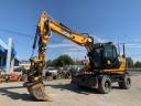 JCB JS145W Rototilt with Engcon and Leica Icon 2D Laser system, rubber wheel excavator