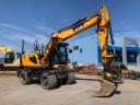 JCB JS145W Rototilt with Engcon and Leica Icon 2D Laser system, rubber wheel excavator